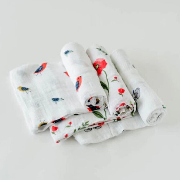 Little Unicorn Cotton Muslin Swaddle - Summer Poppy Set - 3 Pk - Picture 4 of 6